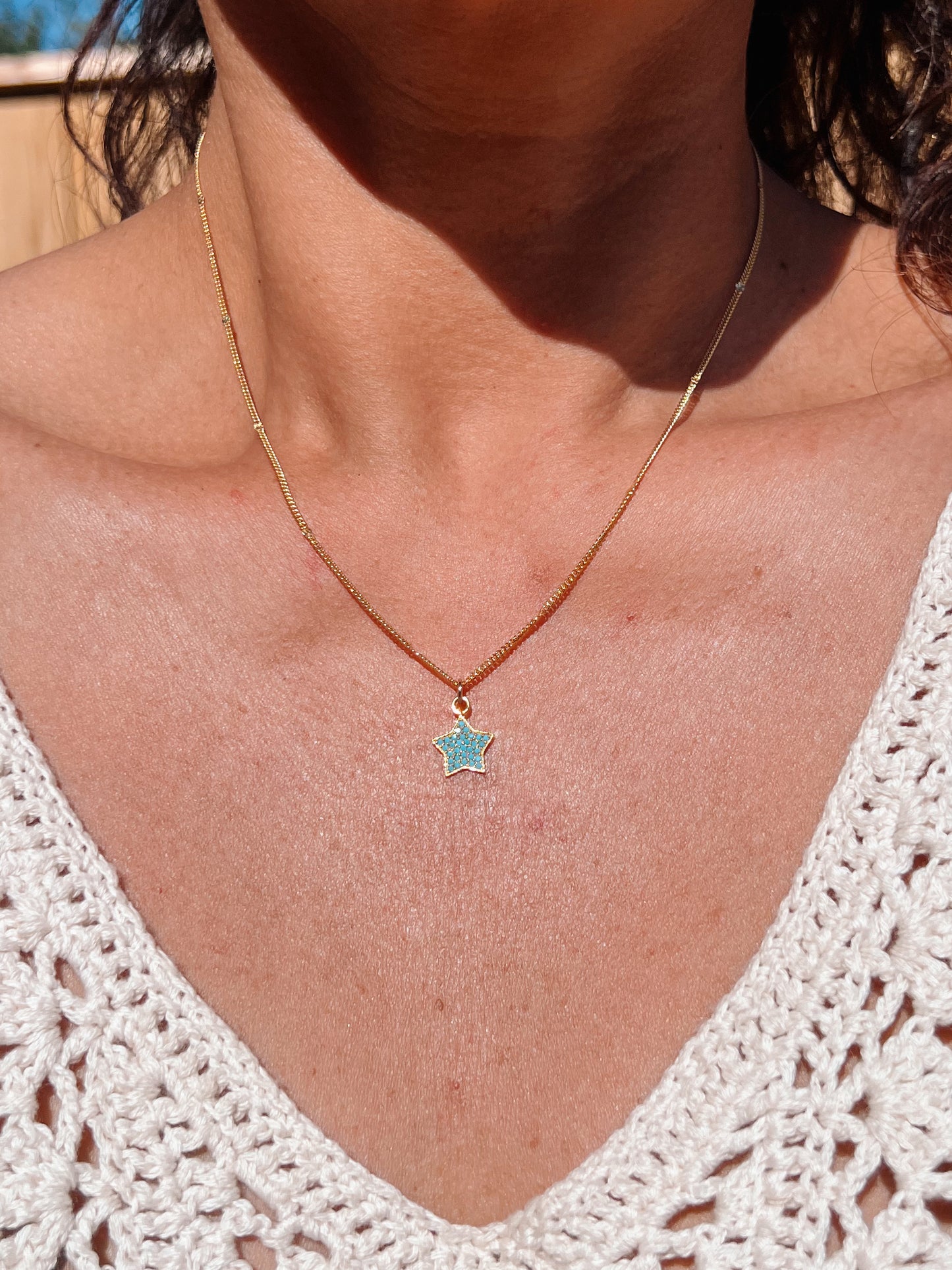 Pave Star Necklace