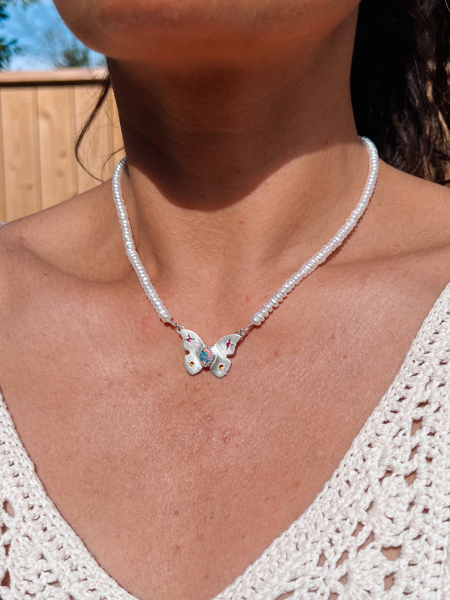 Papillon Pearl Necklace