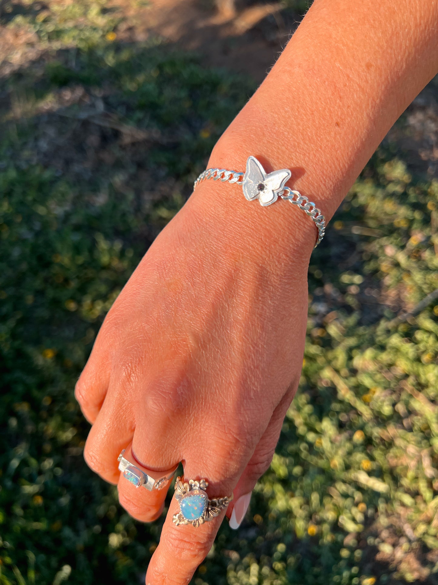 Butterfly Topaz Chain Bracelet