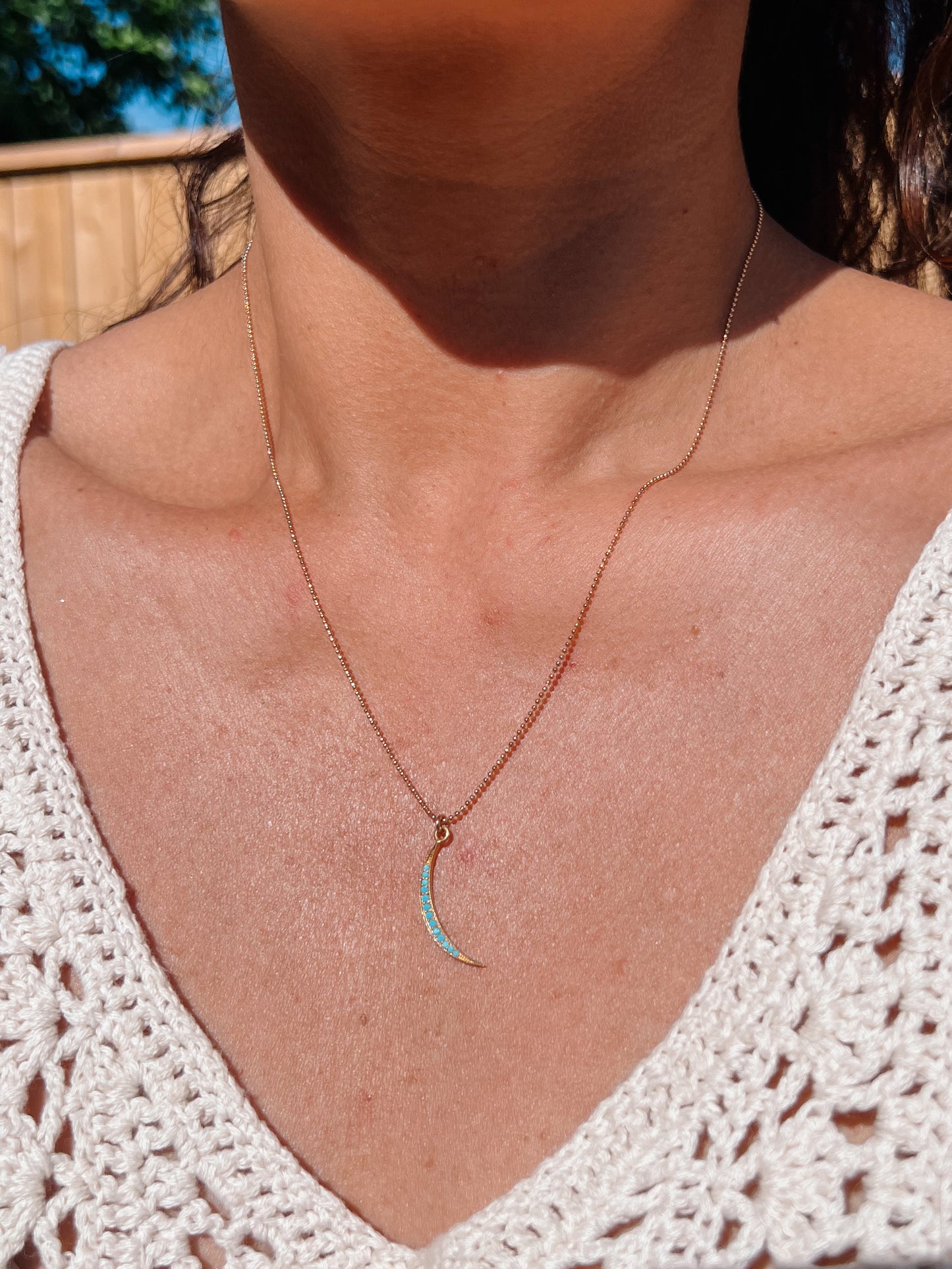 Pave Crescent Moon