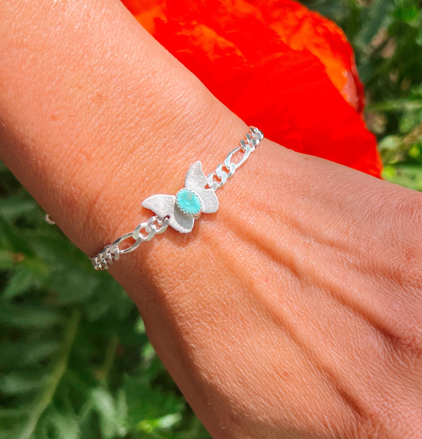 Flutter Turquoise Chain Bracelet