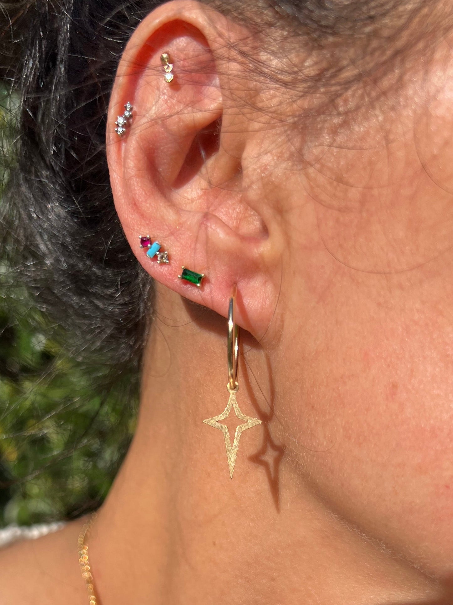 Florentine Star Hoops