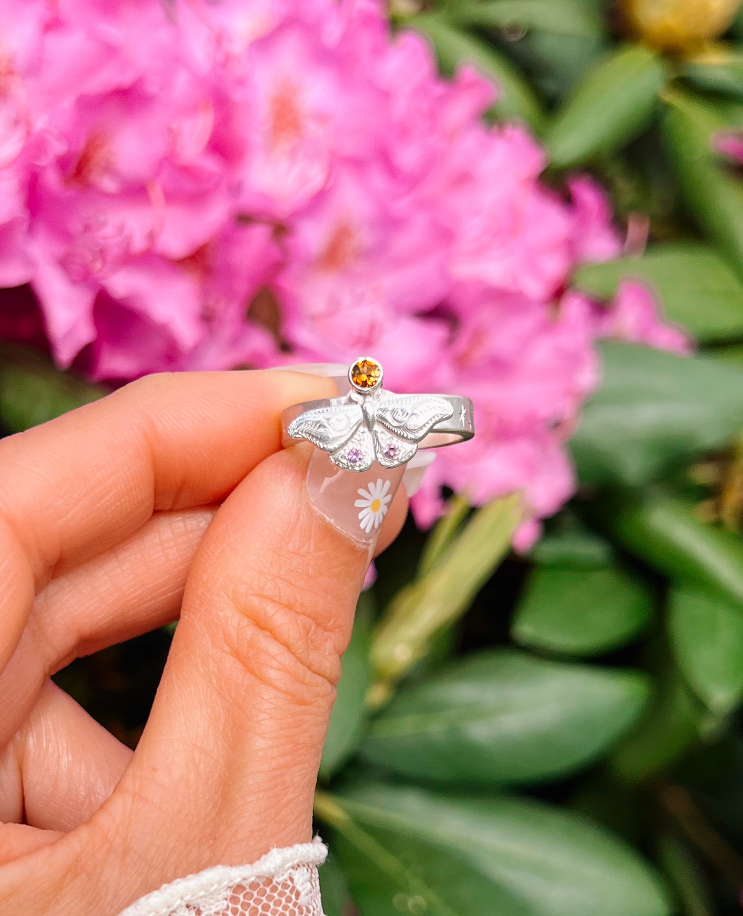 Luna Moth Ring