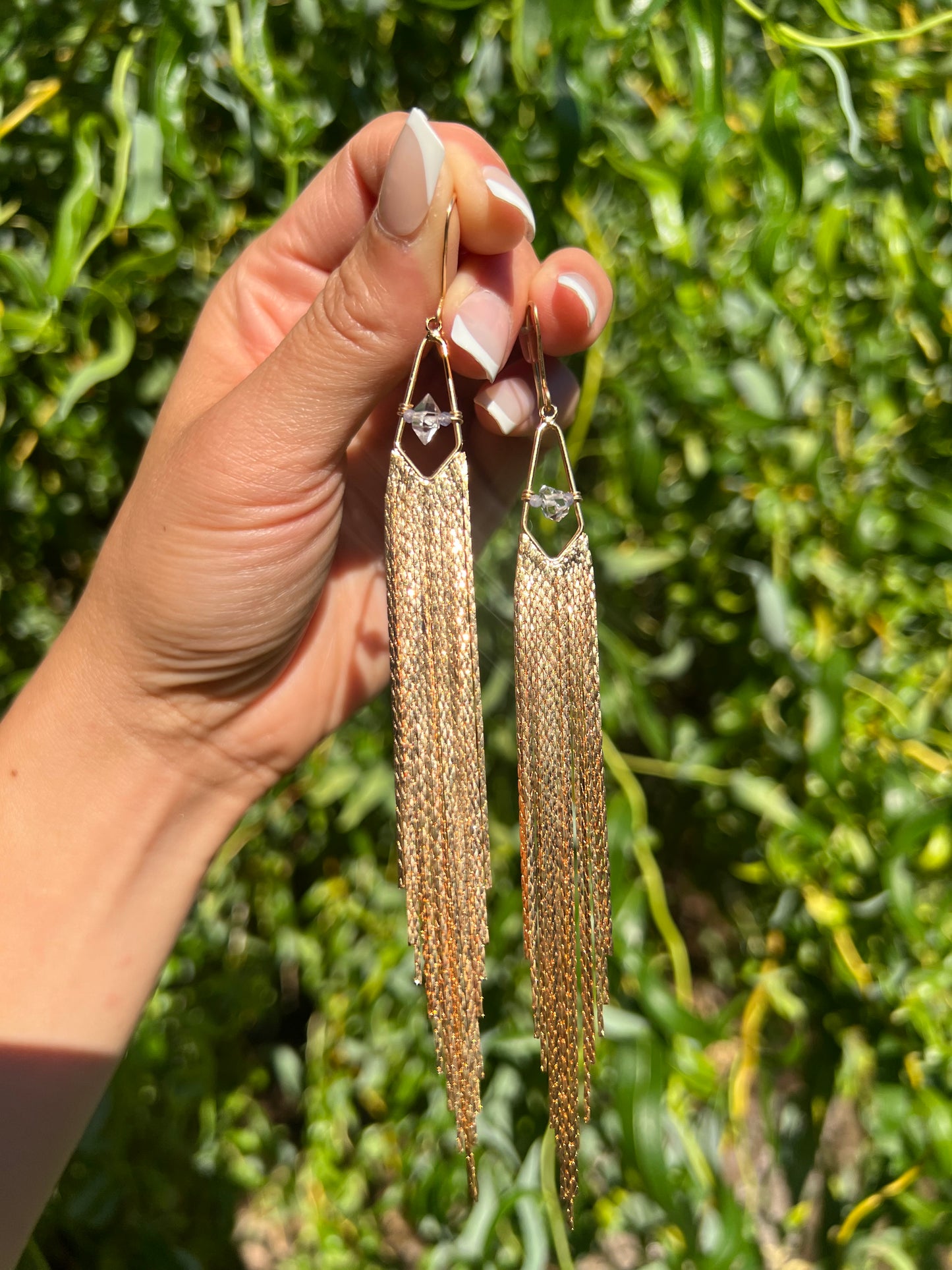 Herkimer Diamond Fringe Earrings