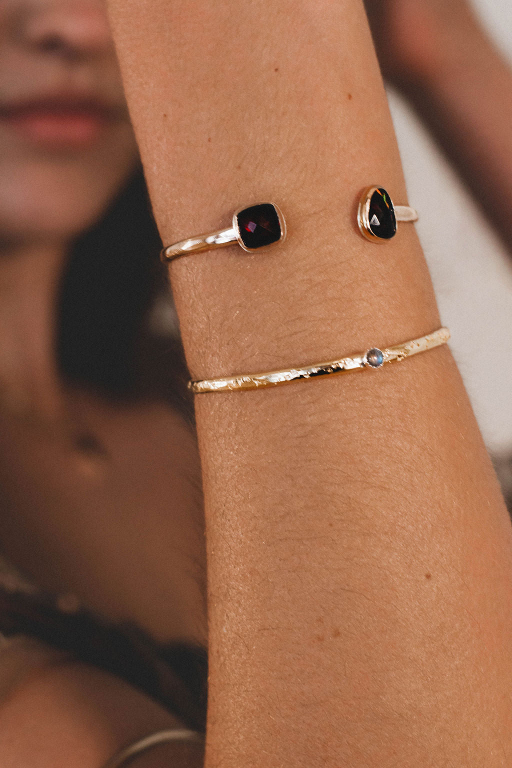 Starry Night Bangle with Stone