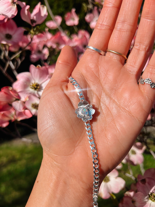 Dogwood Opal Chain Bracelet