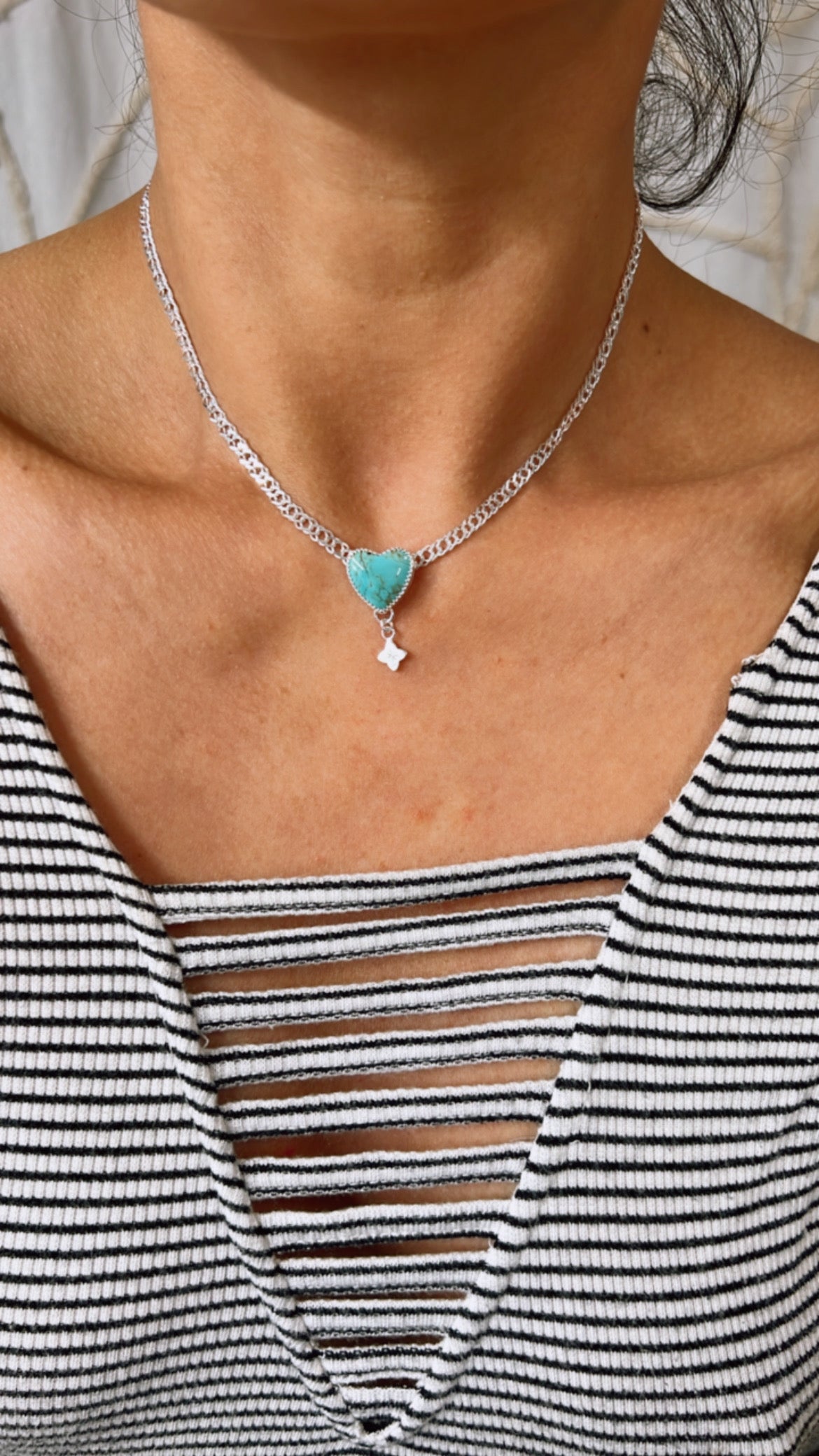 Turquoise Heart Choker