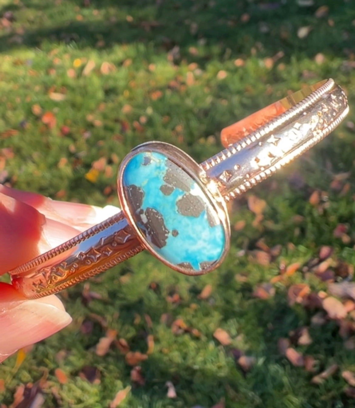 Turquoise Stack Cuff Gold Filled