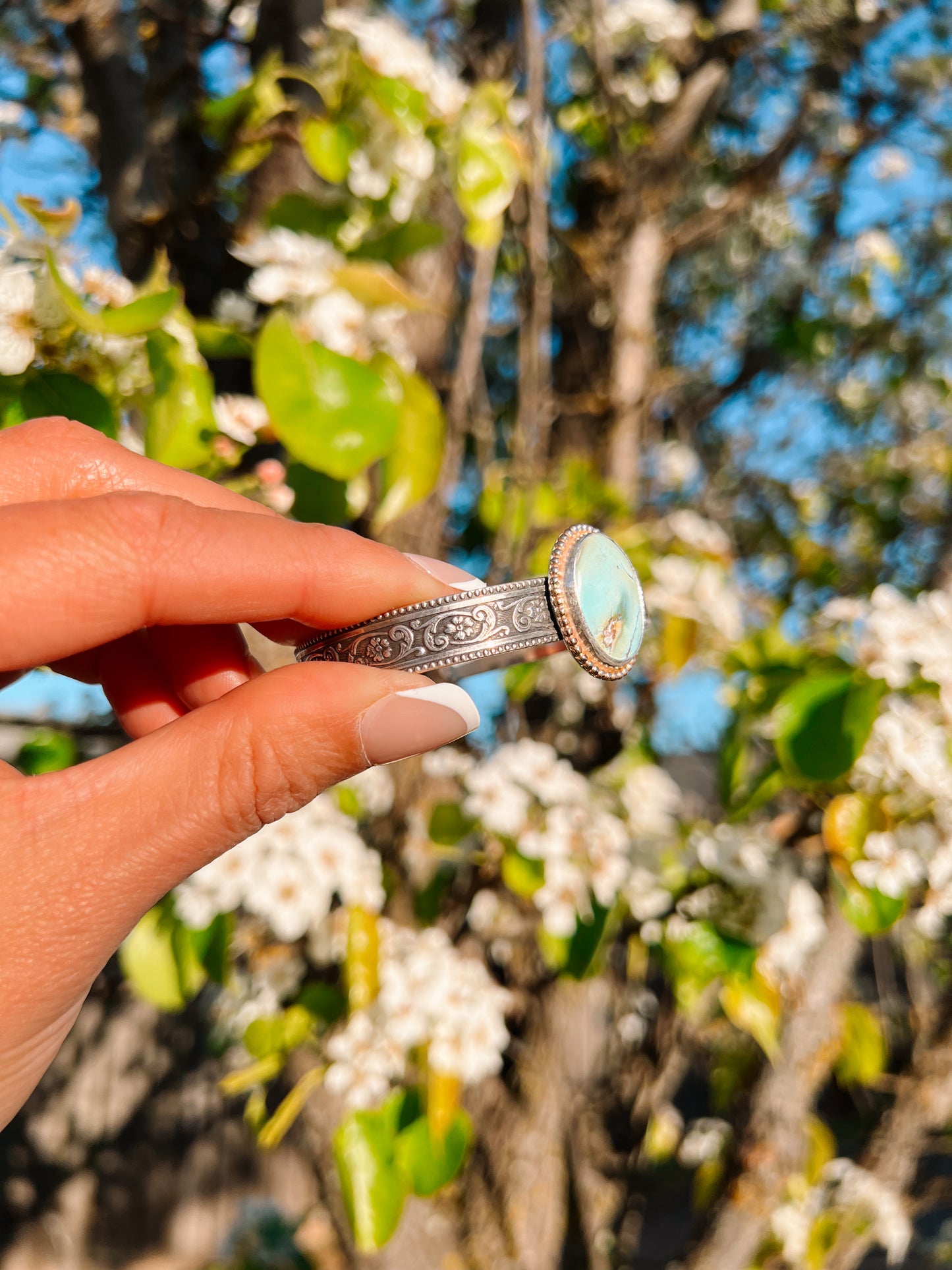 Golden Hills Floral Statement Cuff