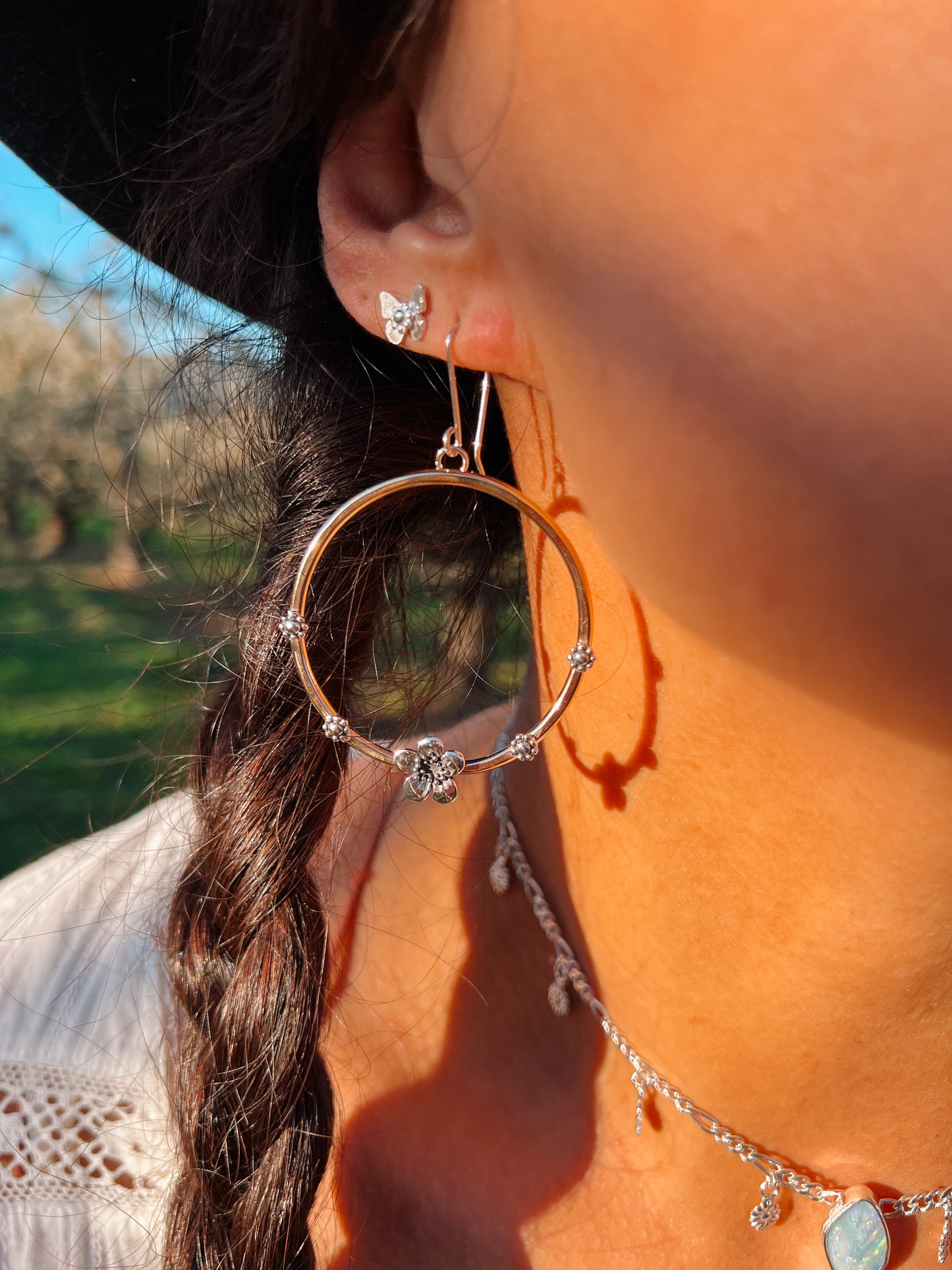 Blooming Blossom Hoops