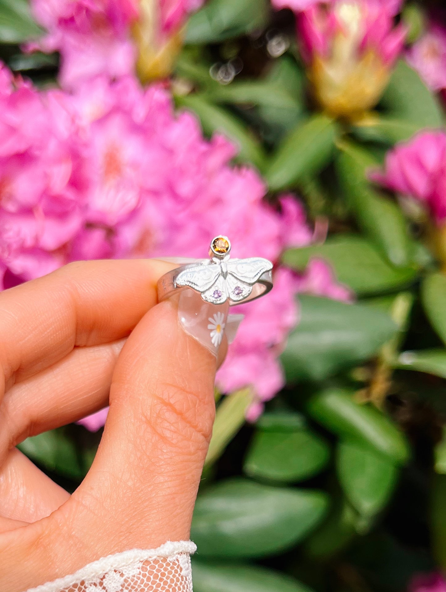 Luna Moth Ring