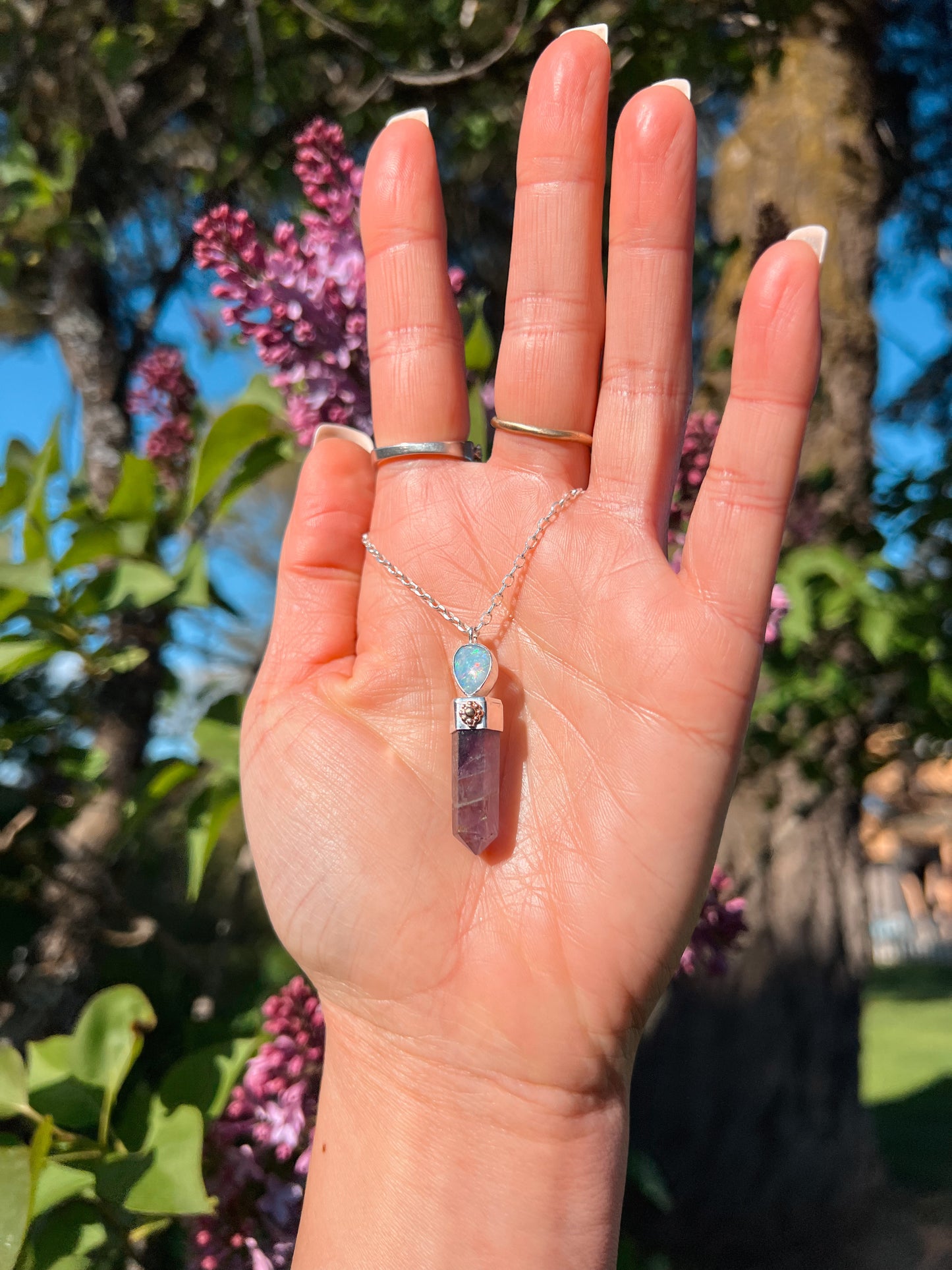 Amethyst Opal Faerie Pendant