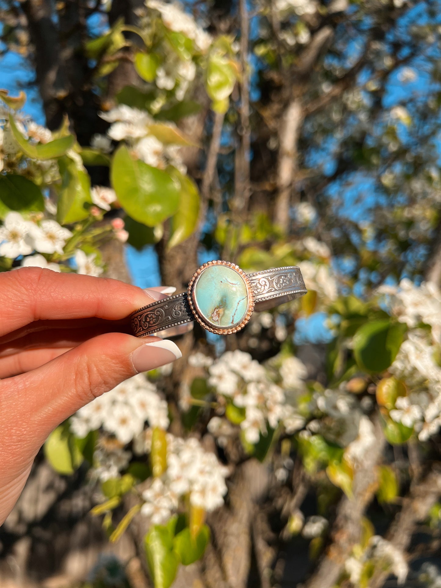 Golden Hills Floral Statement Cuff