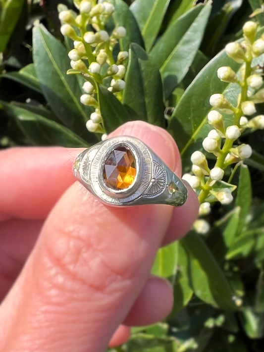 Zircon and Peridot Signet