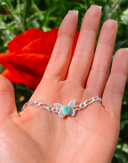 Flutter Turquoise Chain Bracelet