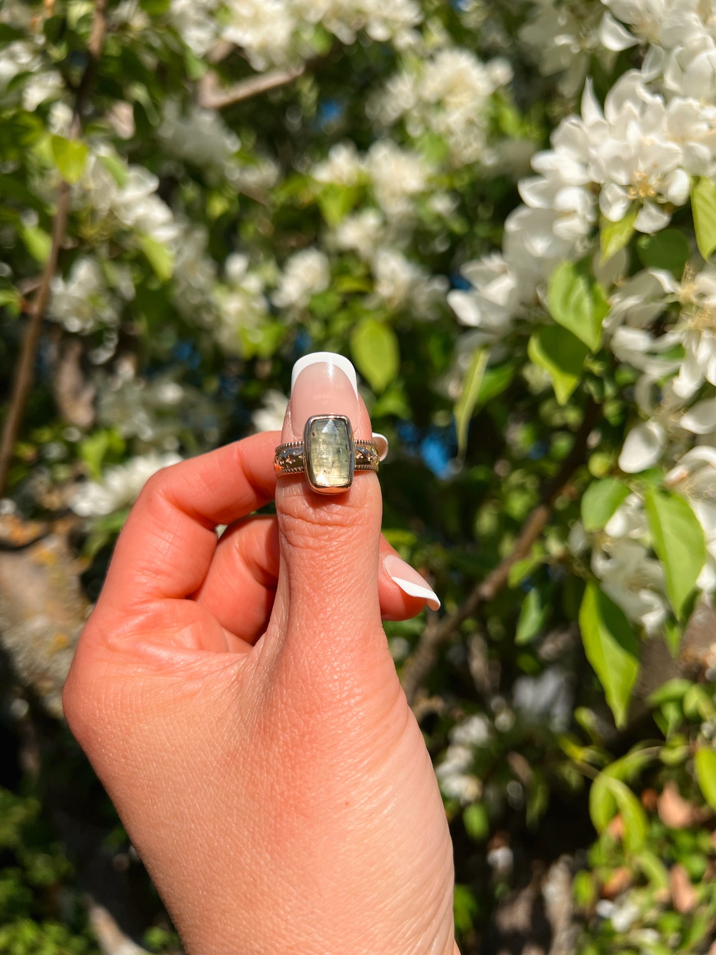 Green Kyanite Ring