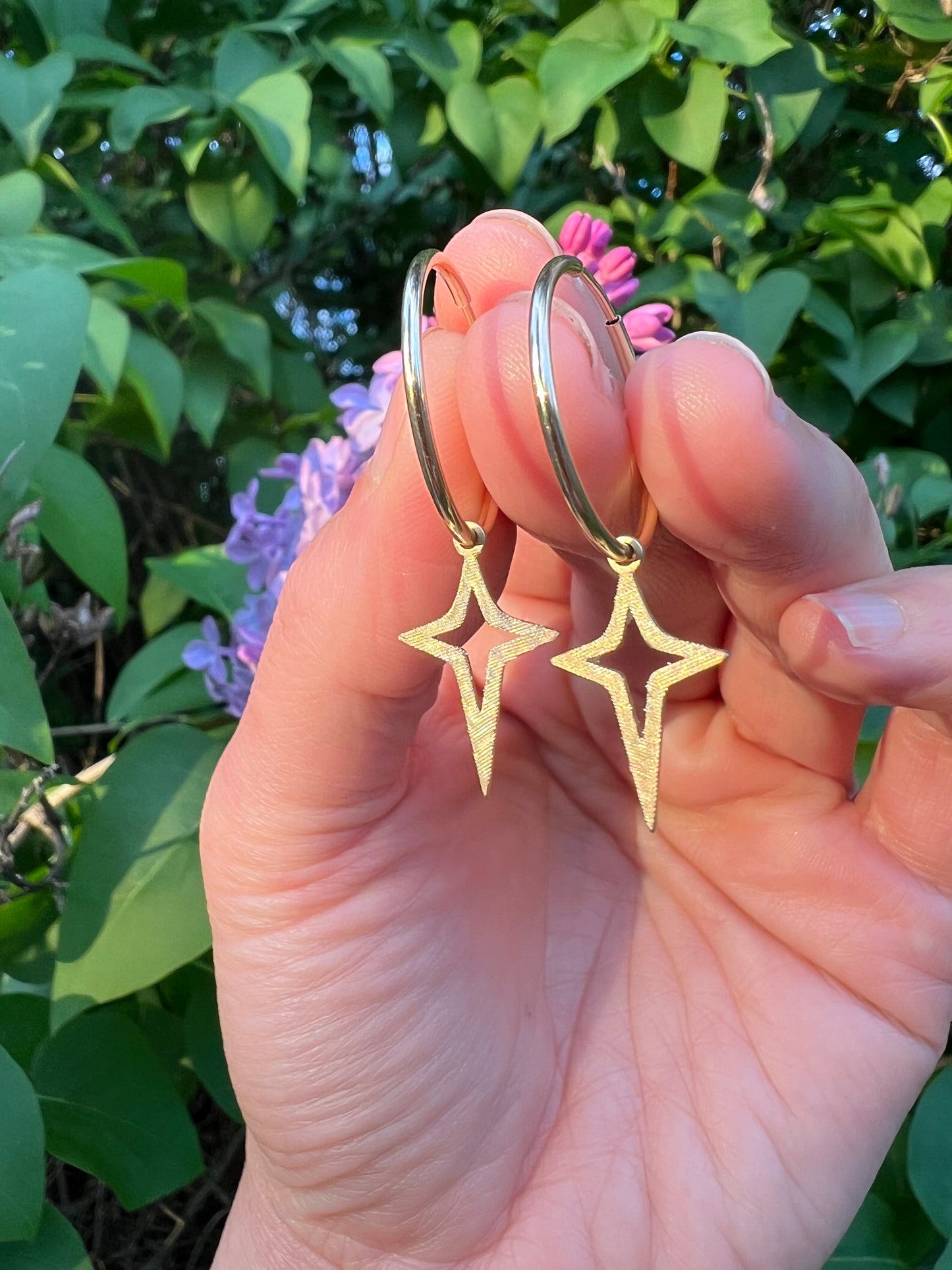 Florentine Star Hoops