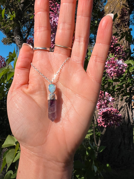 Amethyst Opal Faerie Pendant