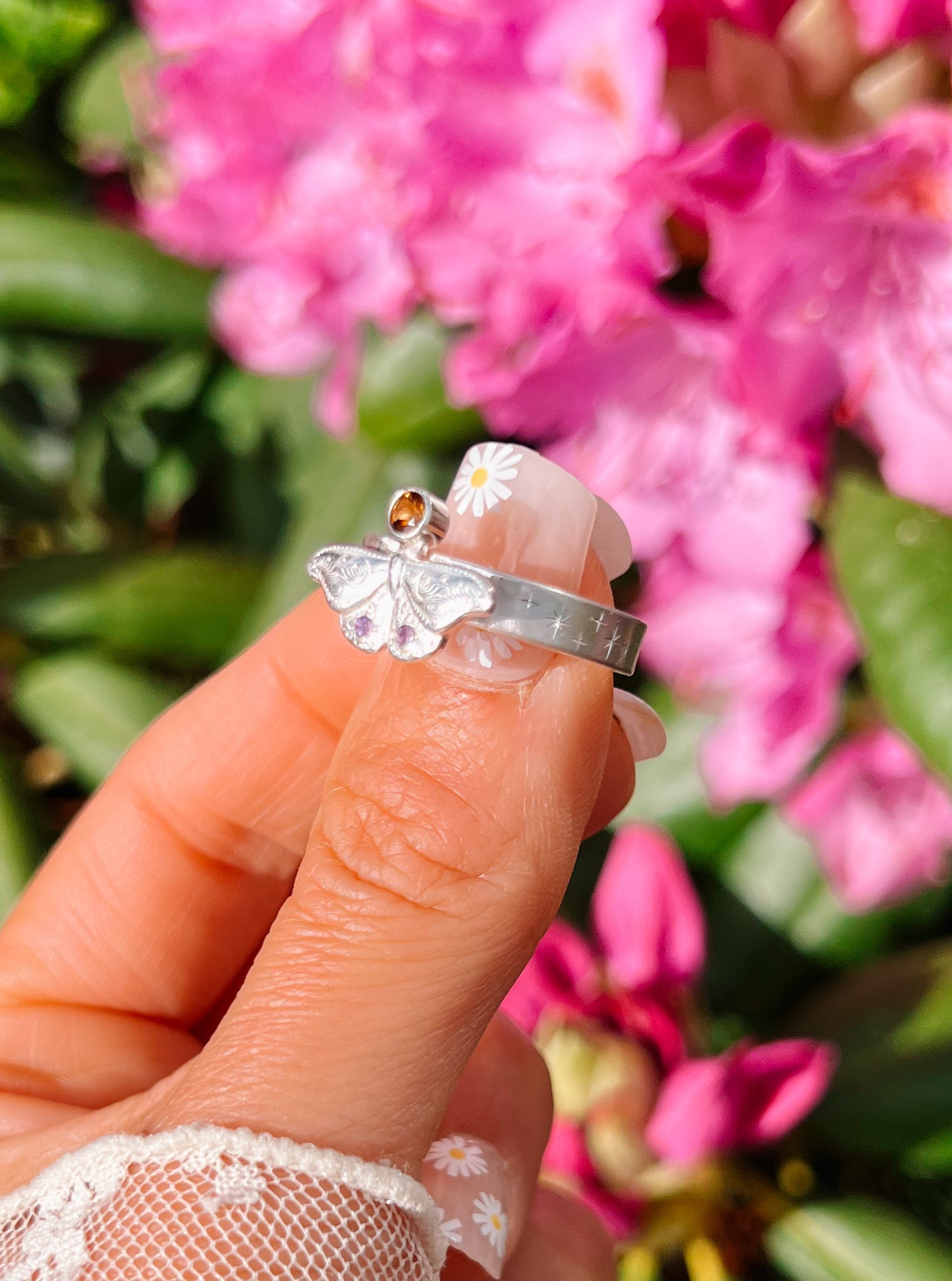 Luna Moth Ring