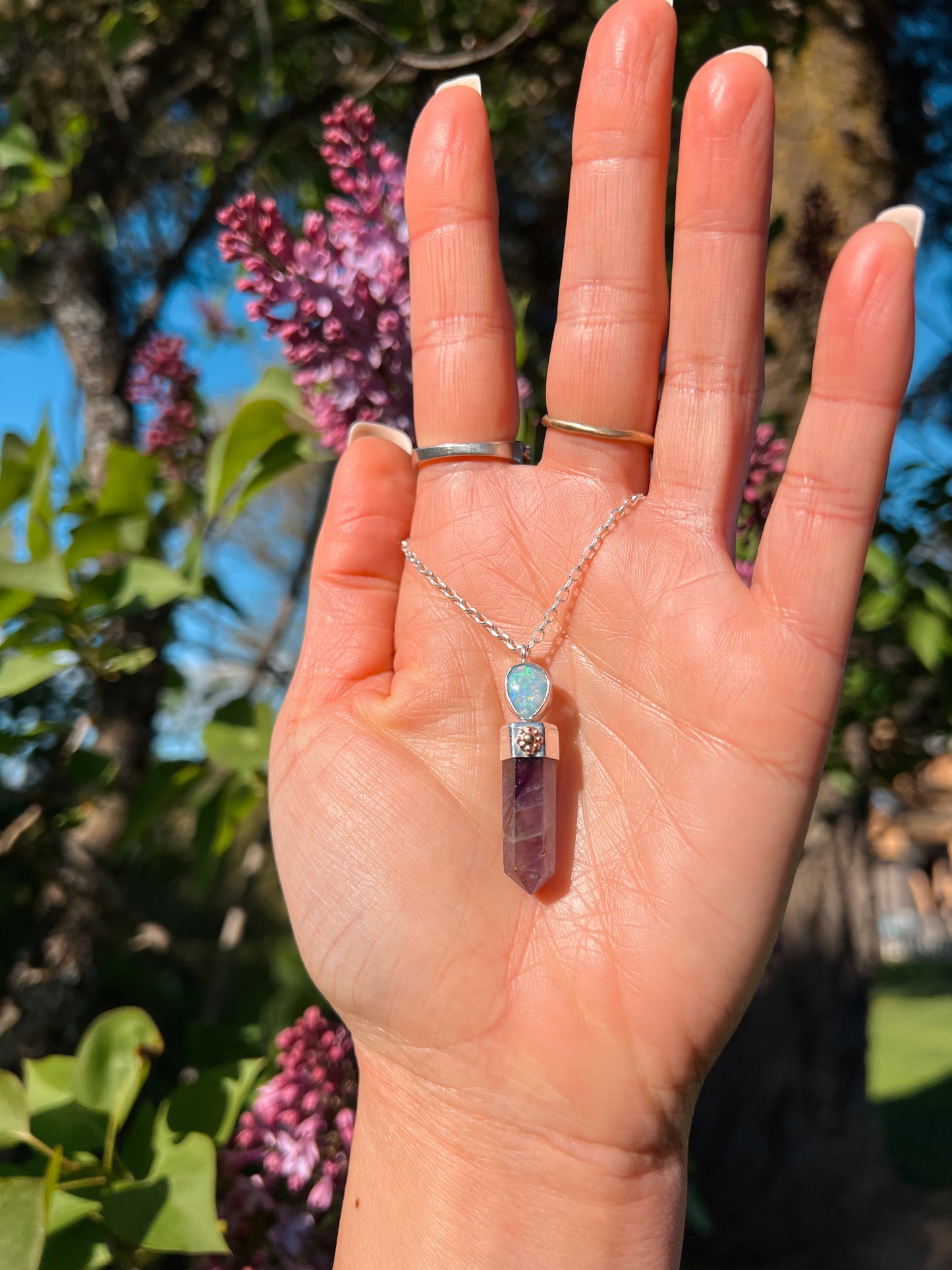 Amethyst Opal Faerie Pendant