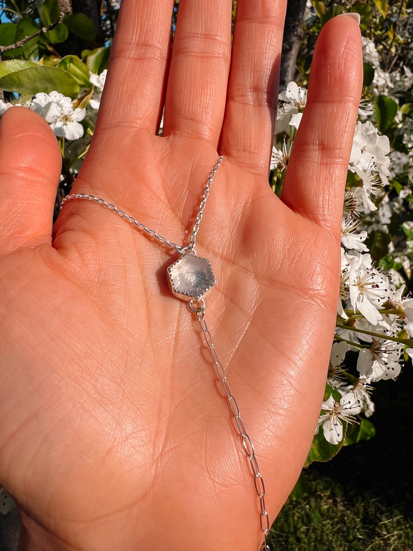 Clear Quartz Fixed Lariat