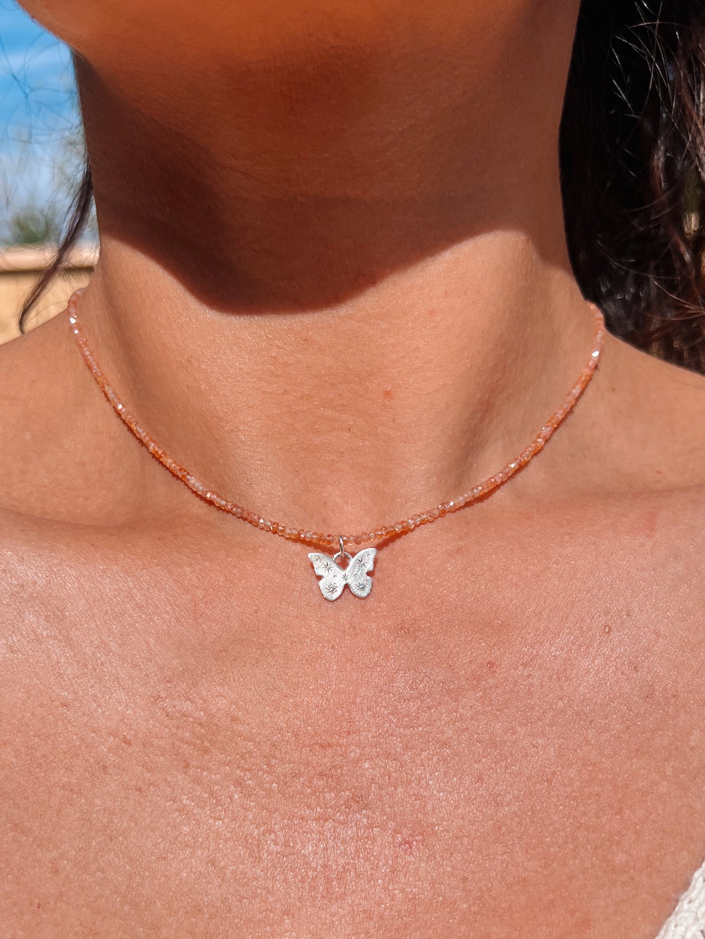Flutterby Necklace Silver