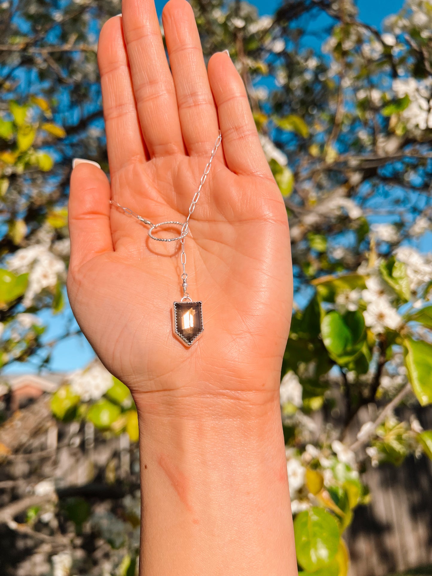 Smoky Quartz Lariat