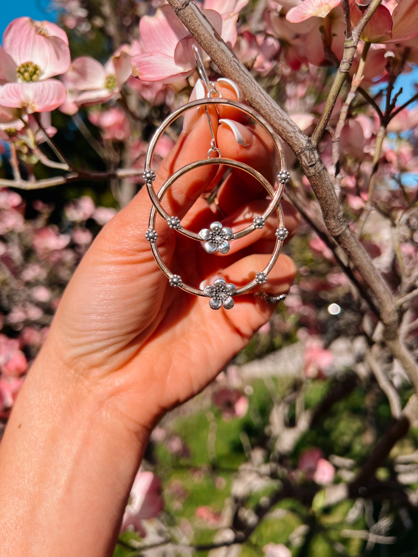 Blooming Blossom Hoops