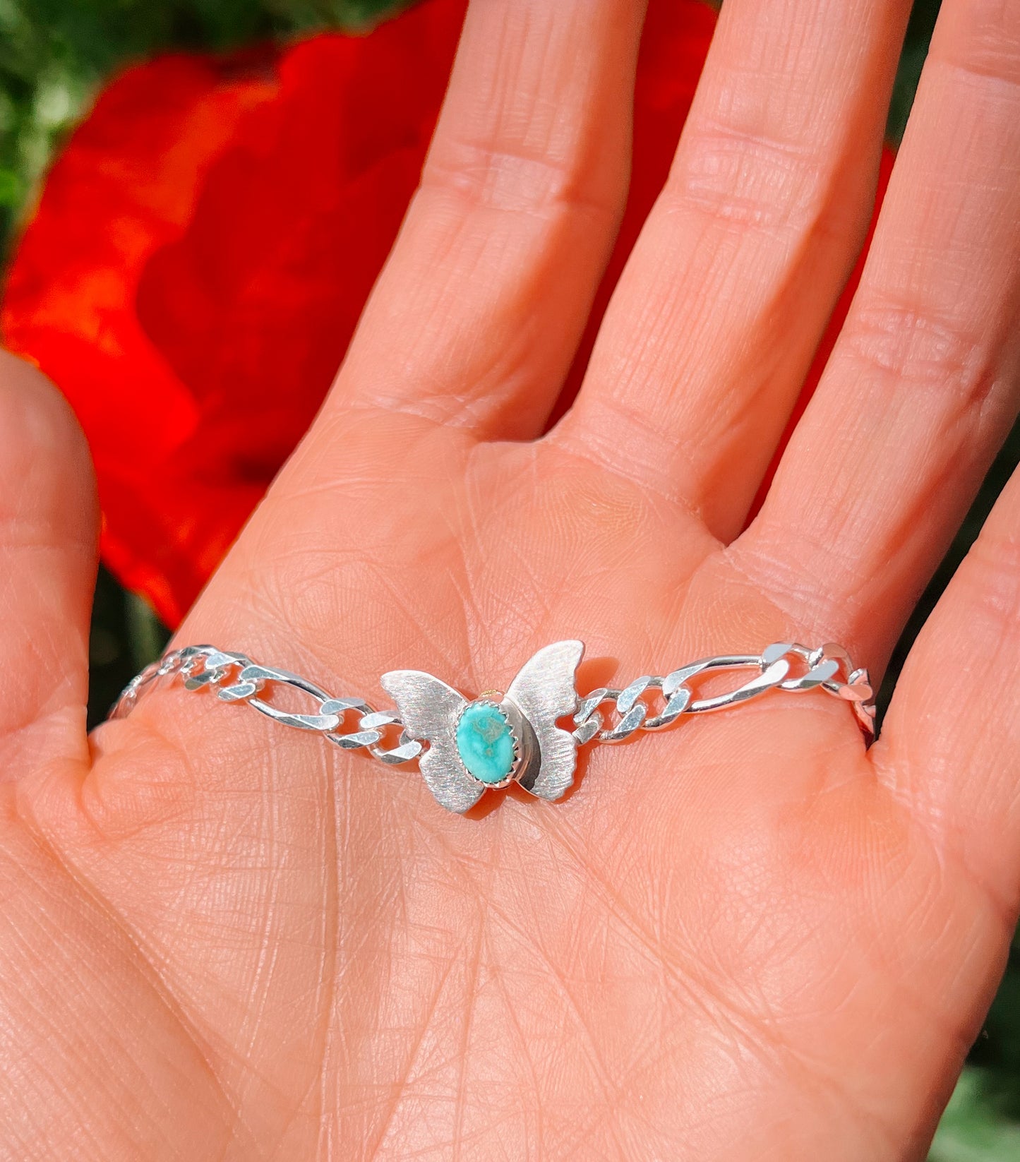 Flutter Turquoise Chain Bracelet