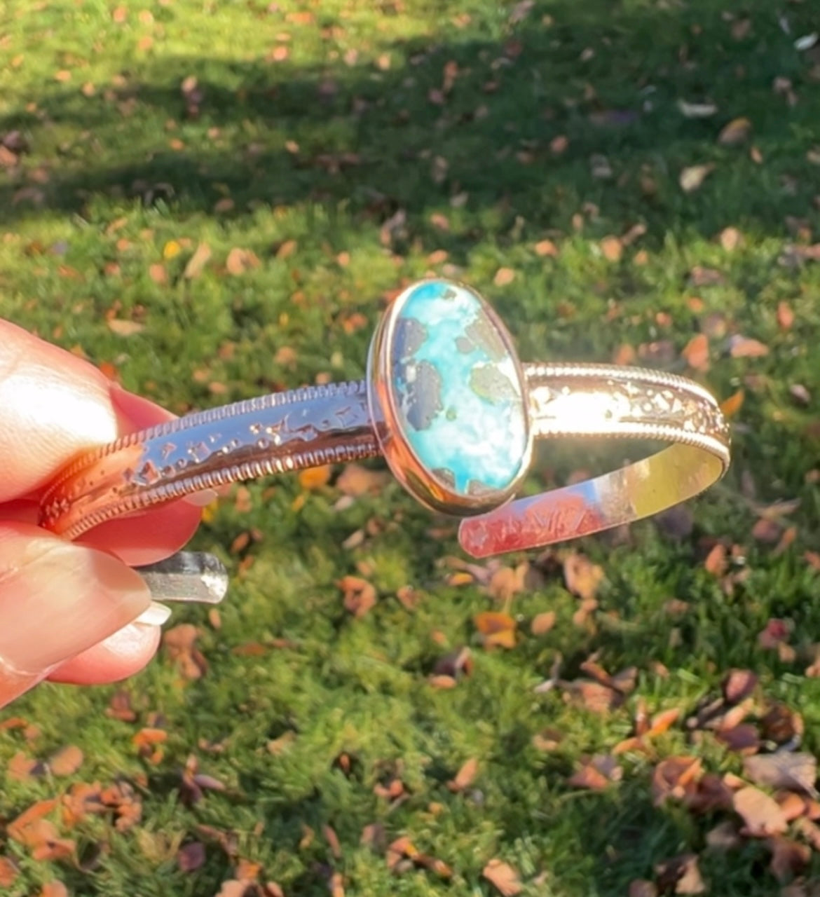 Turquoise Stack Cuff Gold Filled