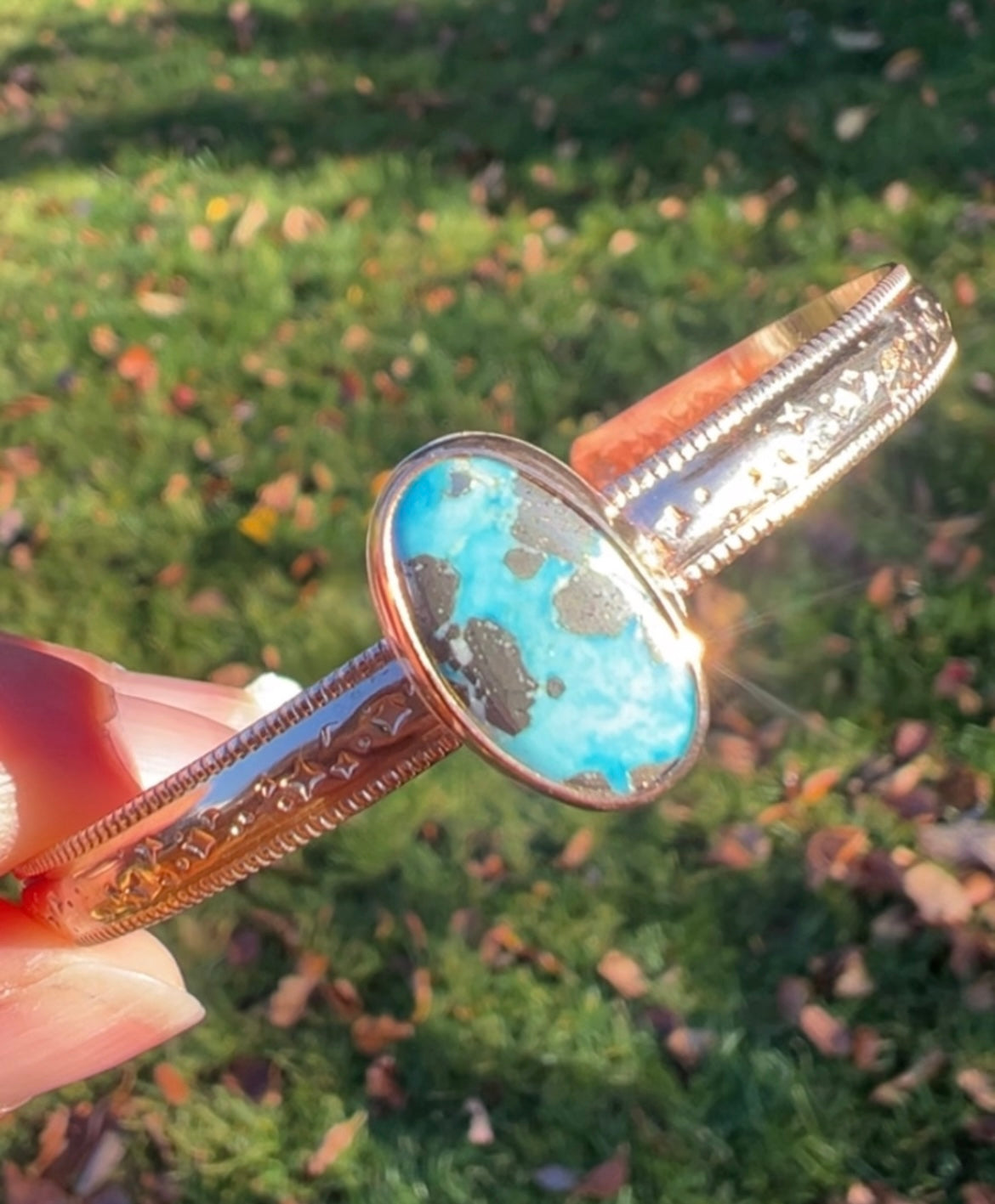 Turquoise Stack Cuff Gold Filled