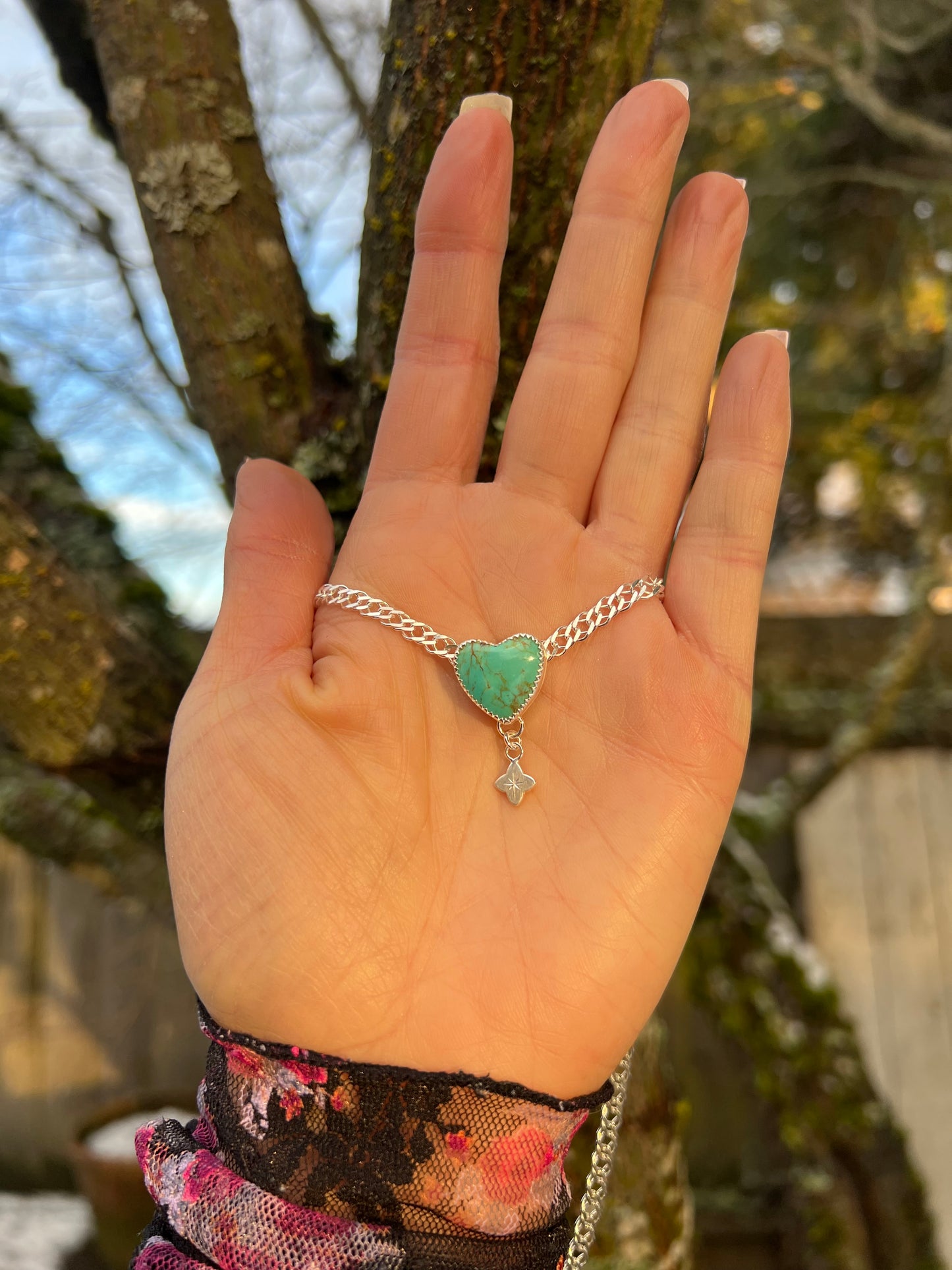 Turquoise Heart Choker