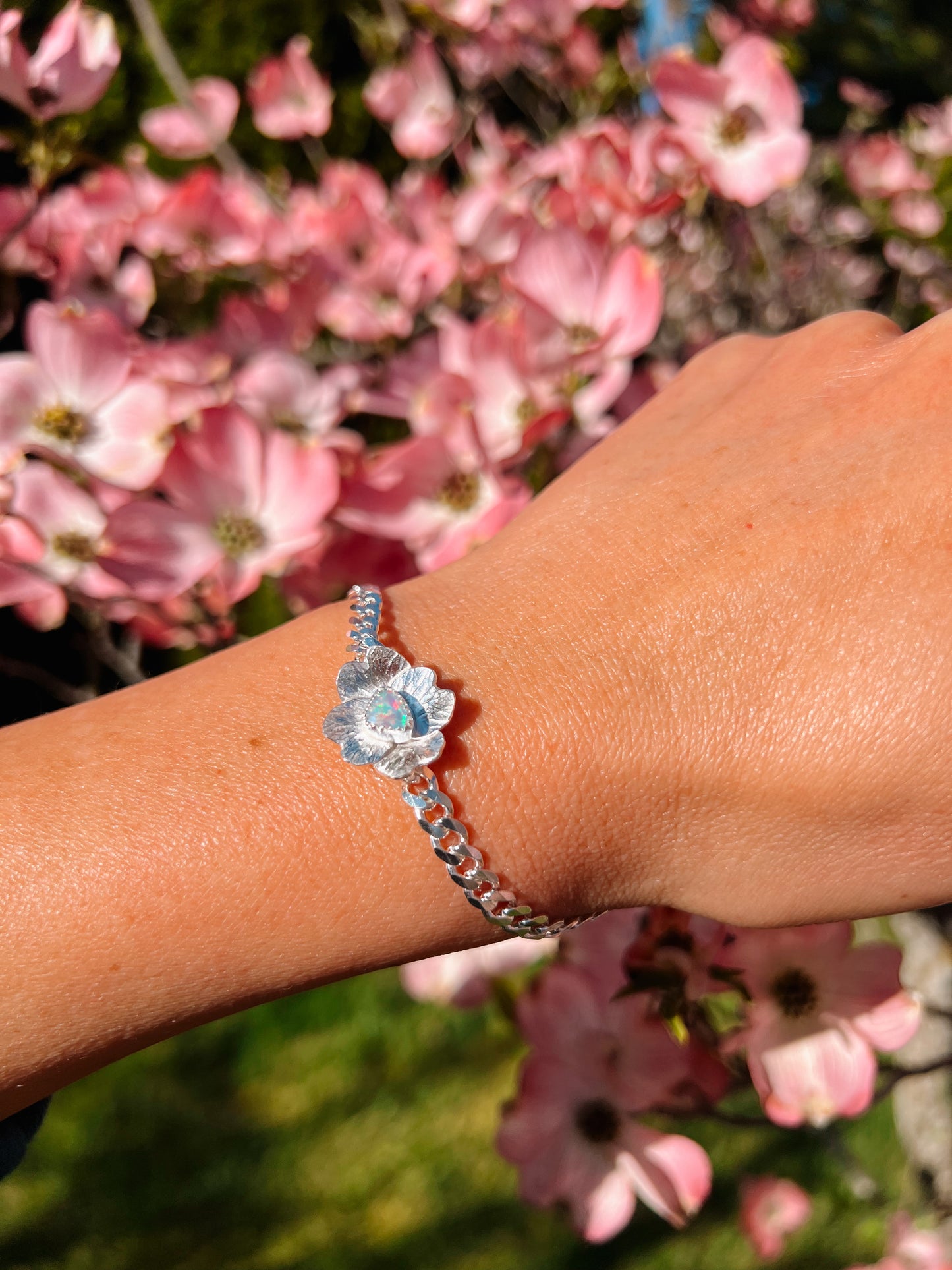 Dogwood Opal Chain Bracelet