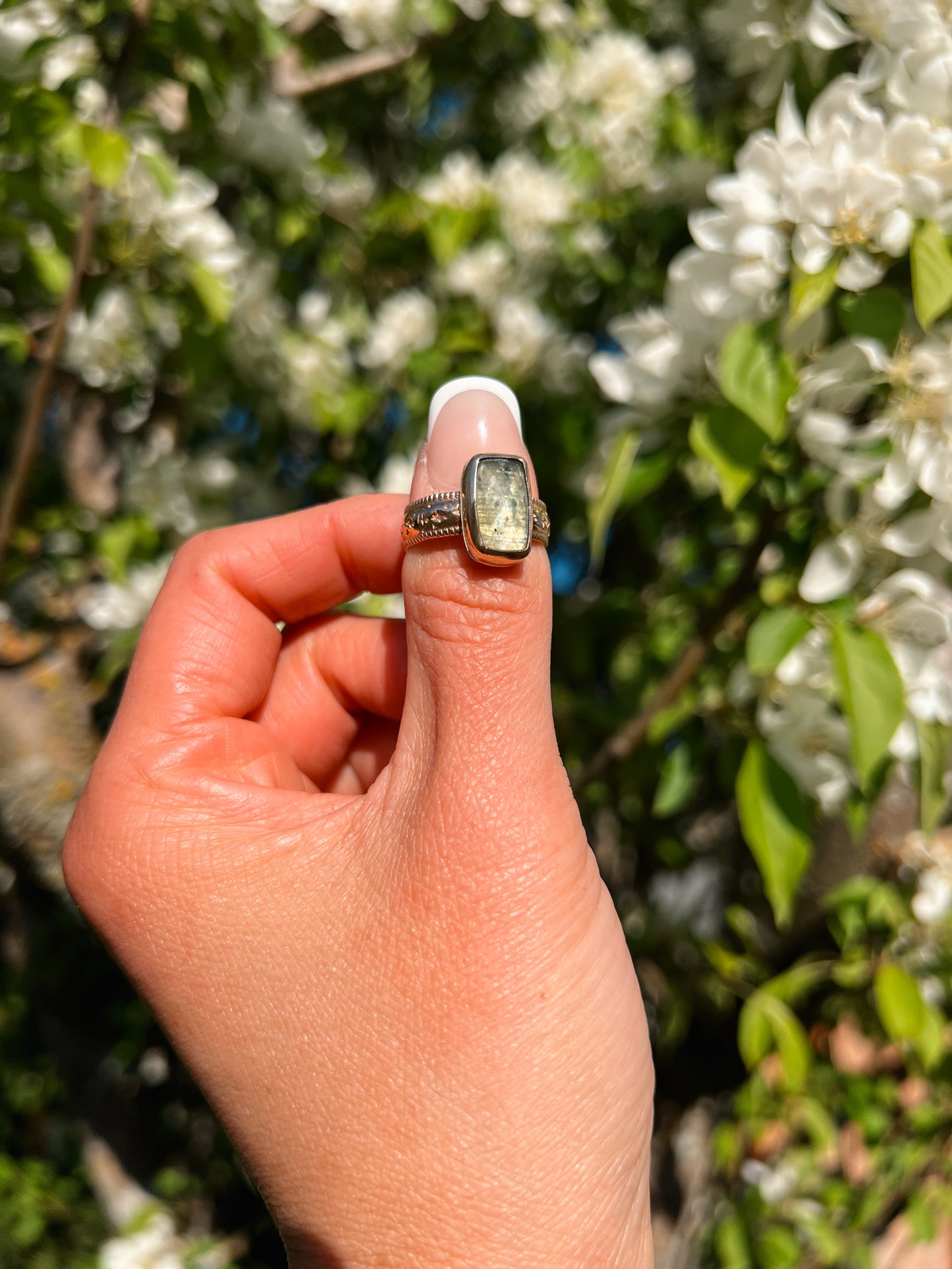 Green Kyanite Ring