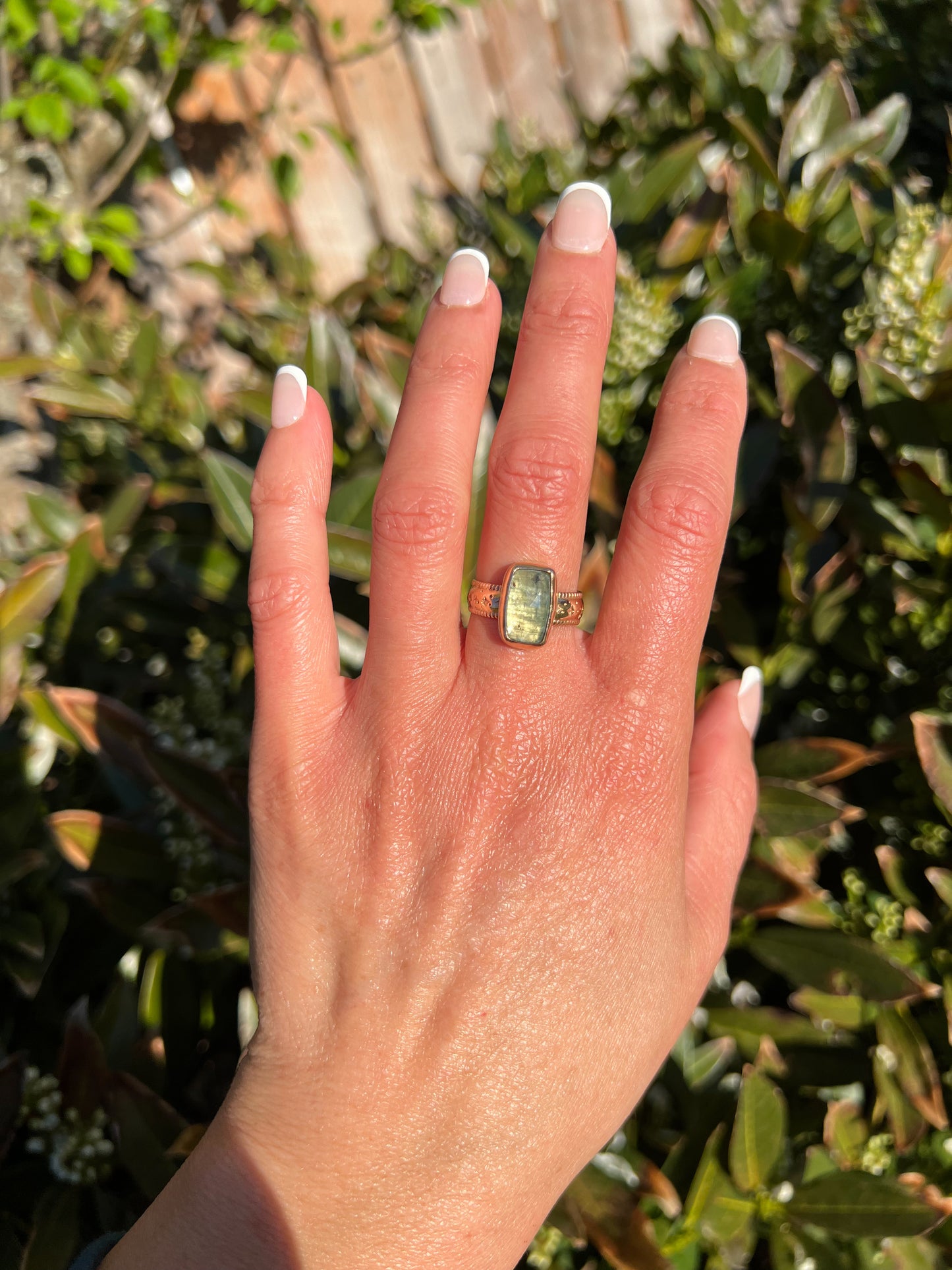 Green Kyanite Ring