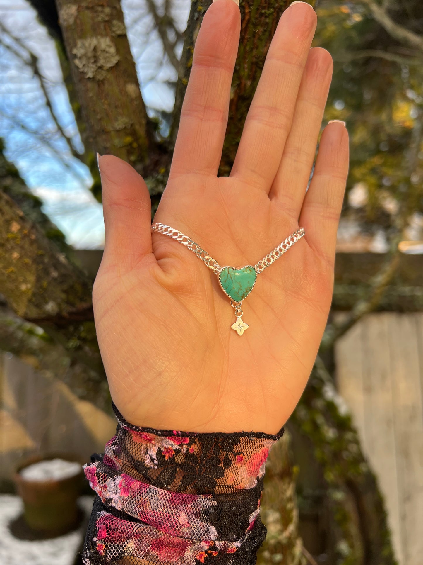 Turquoise Heart Choker