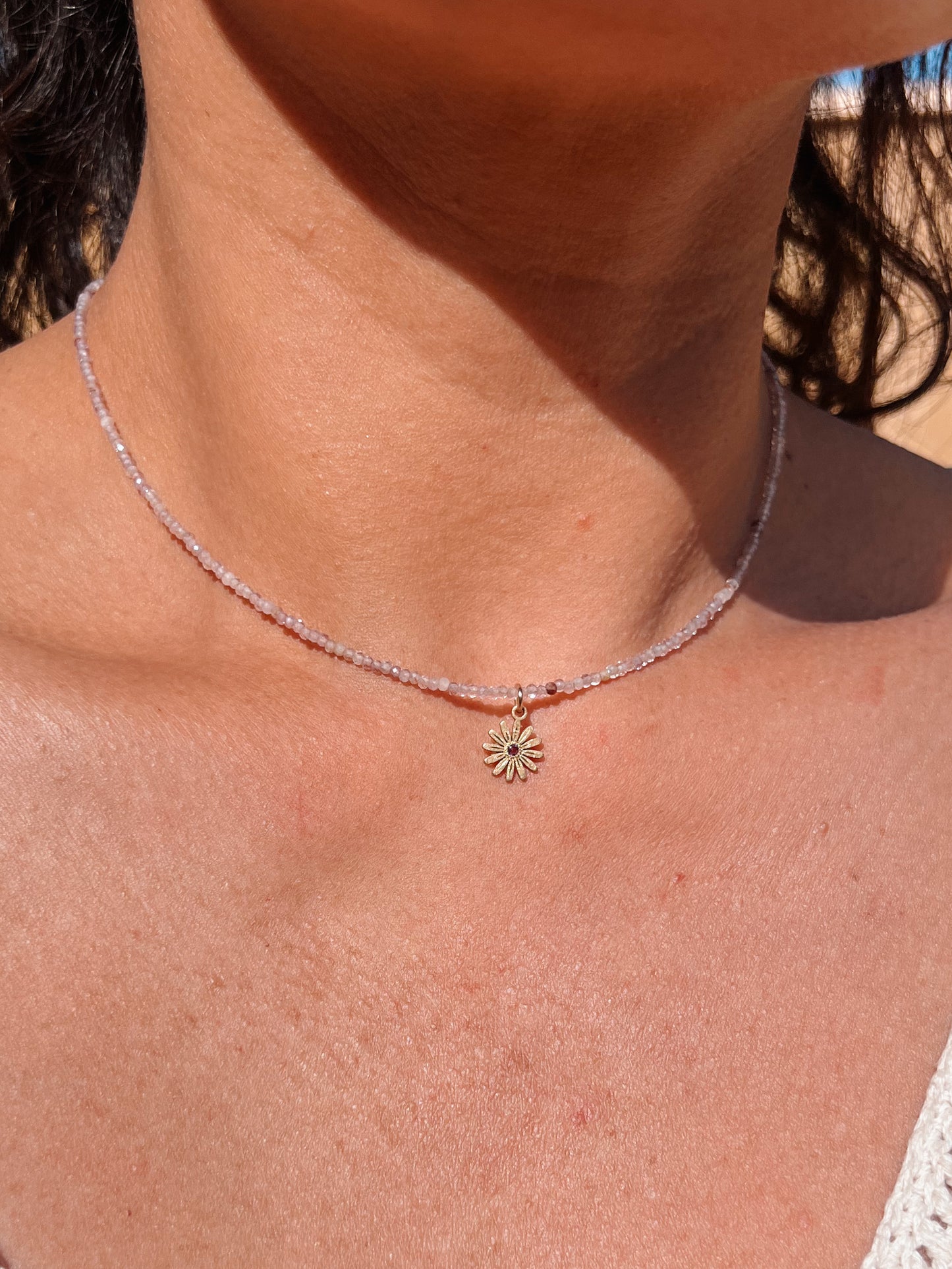 Daisy Beaded Choker