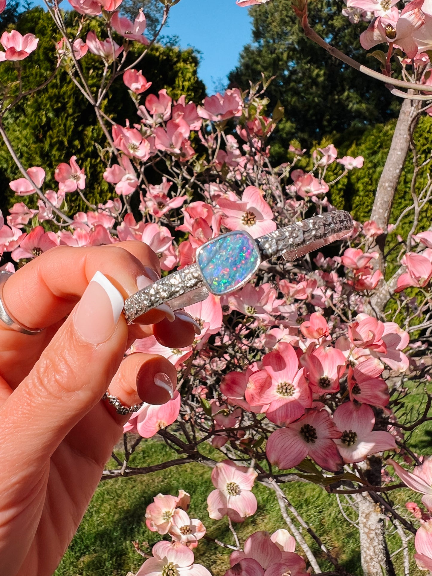 Opal Floral Stack Cuff