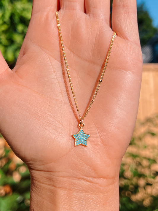 Pave Star Necklace