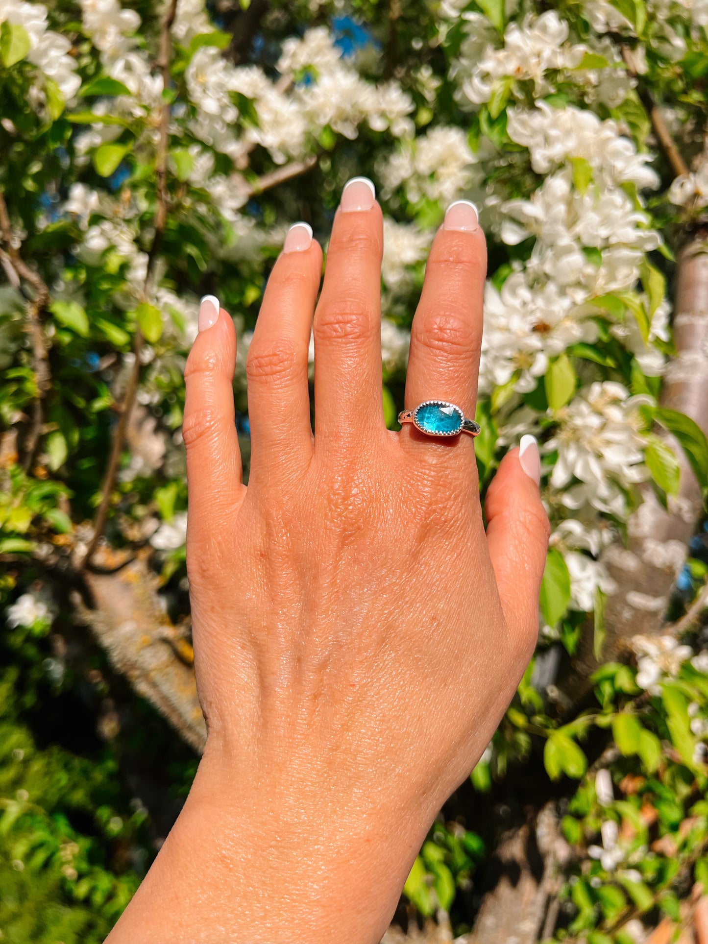 Neon Blue Kyanite Ring