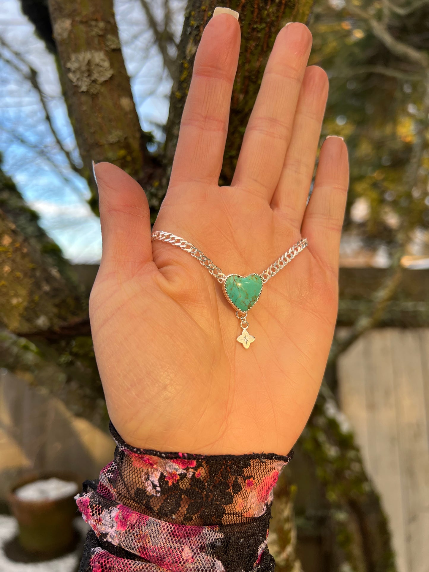 Turquoise Heart Choker