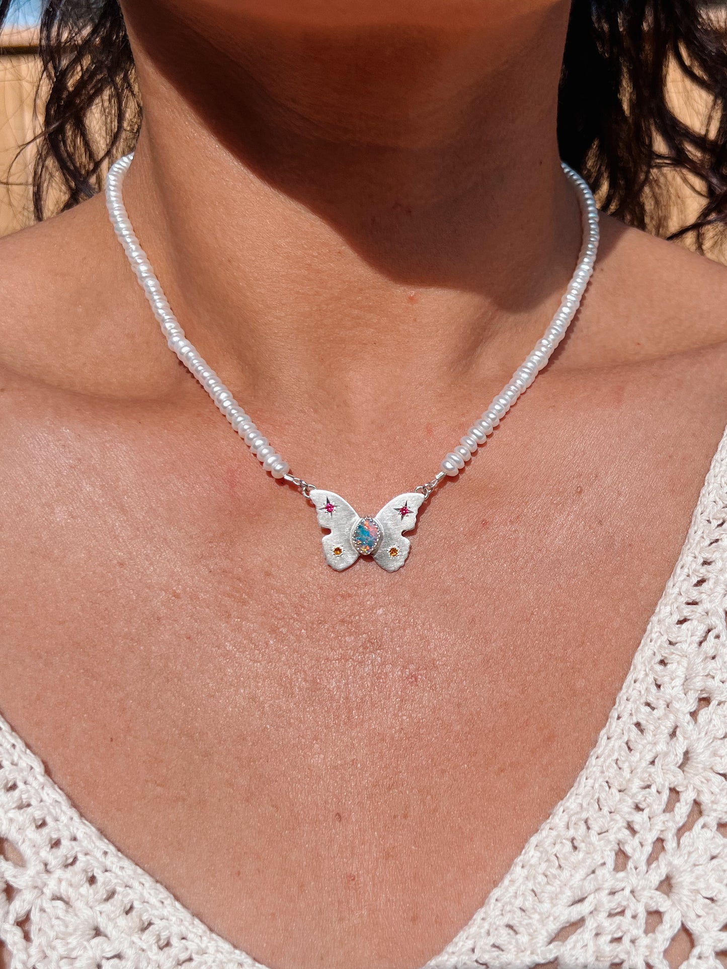 Papillon Pearl Necklace