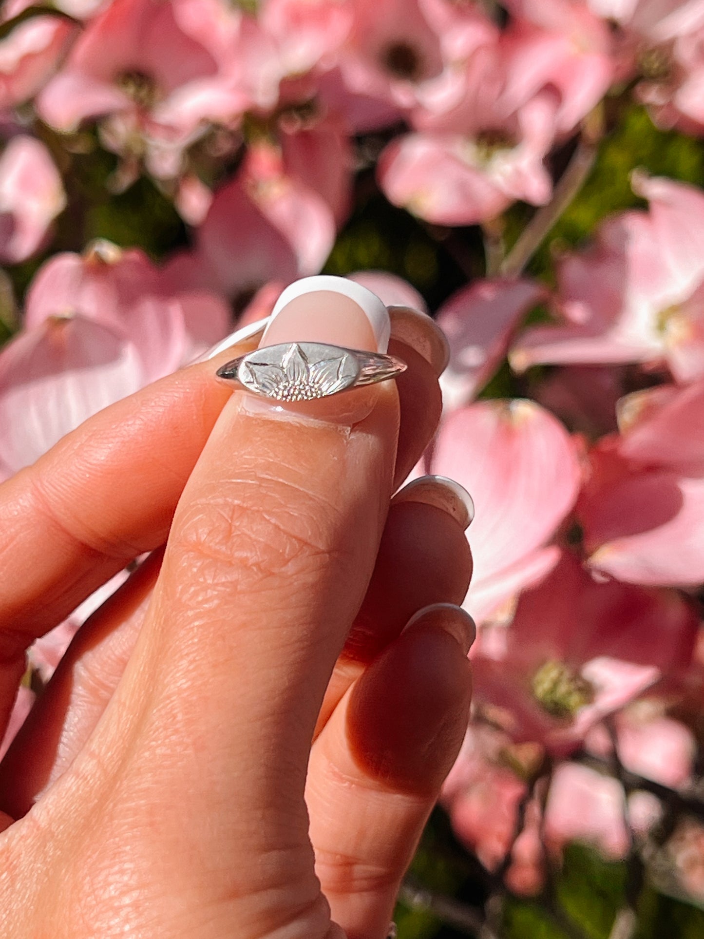 Engraved Flower Signet