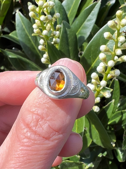 Zircon and Peridot Signet