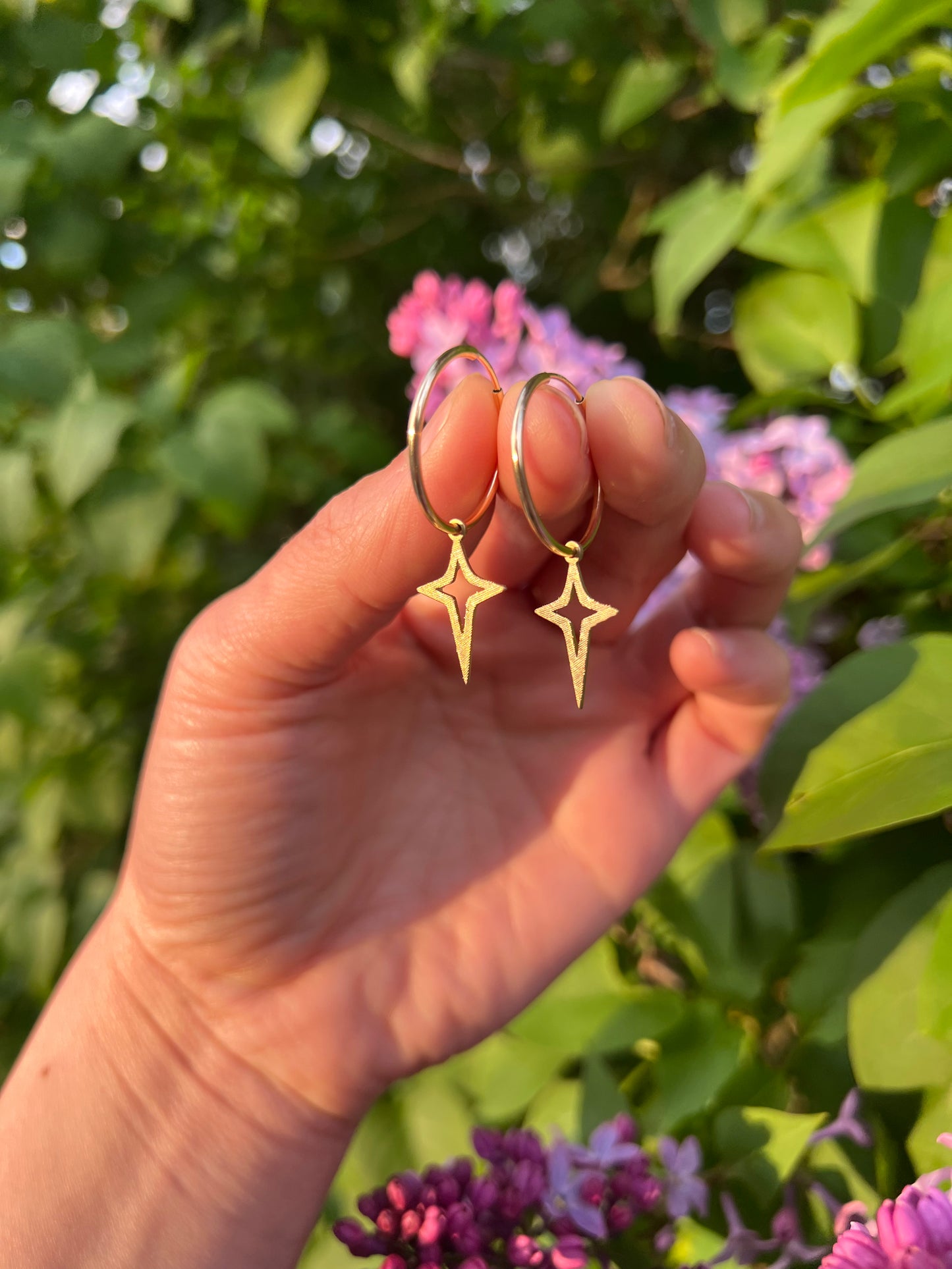 Florentine Star Hoops