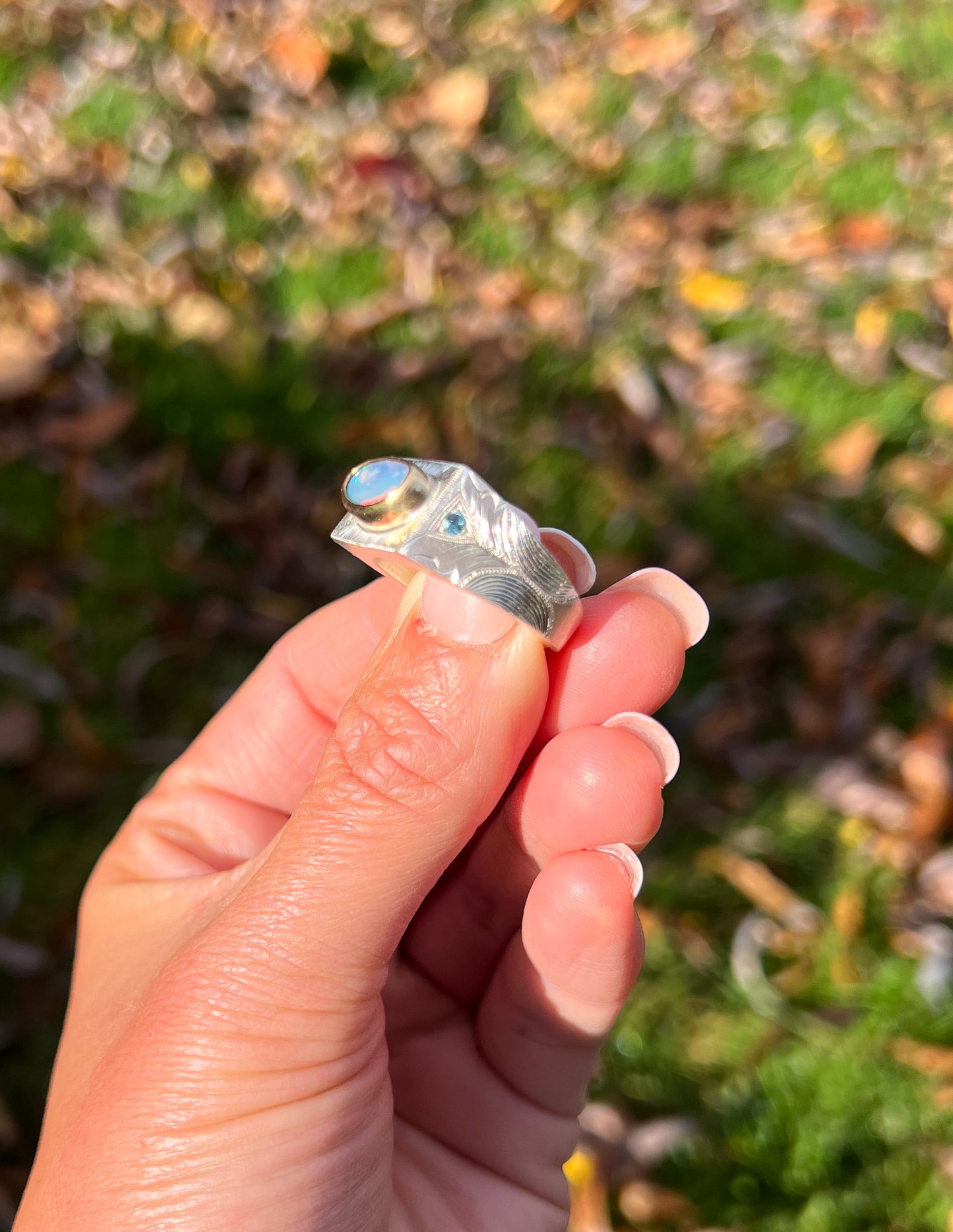 Opal Art Deco Signet