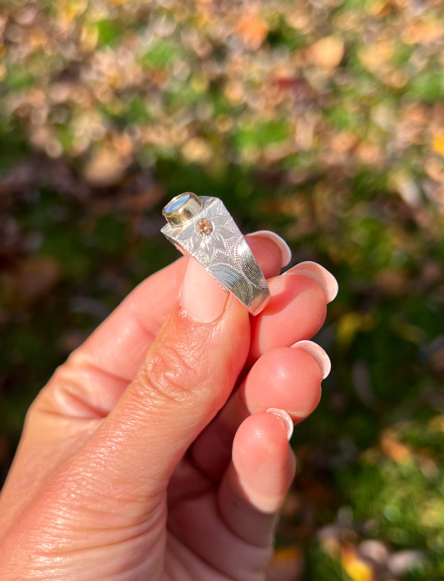 Opal Art Deco Signet