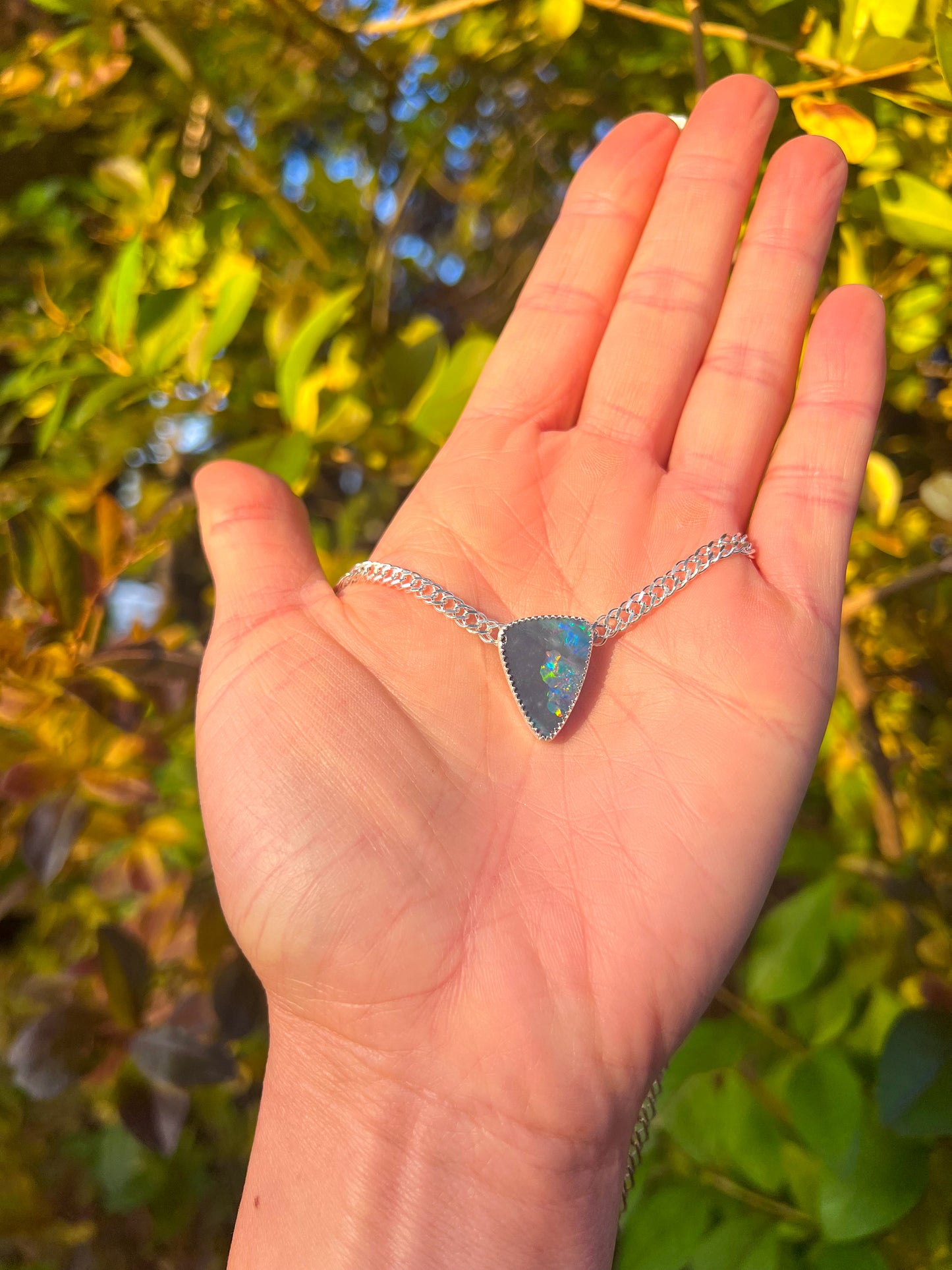 Opal Chain Pendant