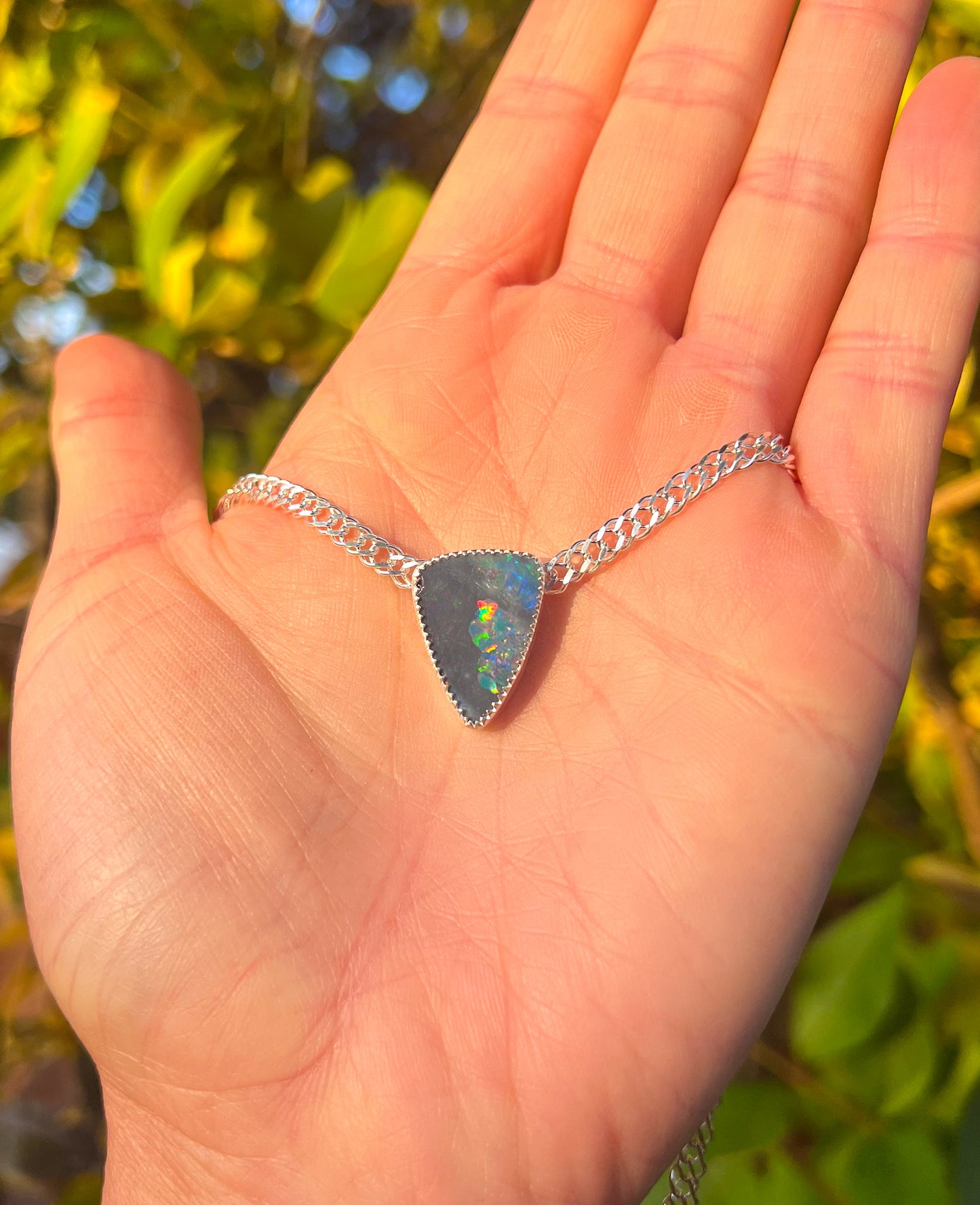 Opal Chain Pendant