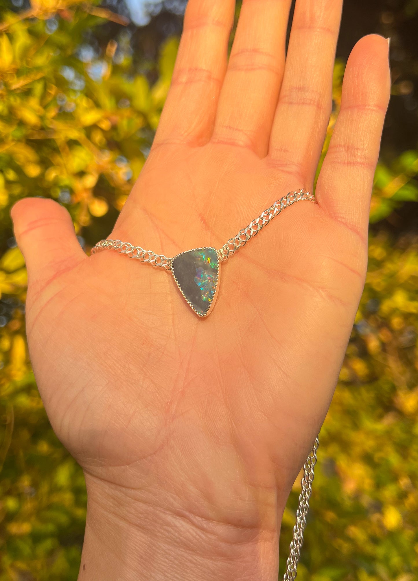 Opal Chain Pendant